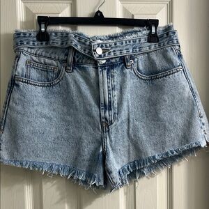 Dear John Shorts Women Size 28 Light Blue Frayed Jean Shorts